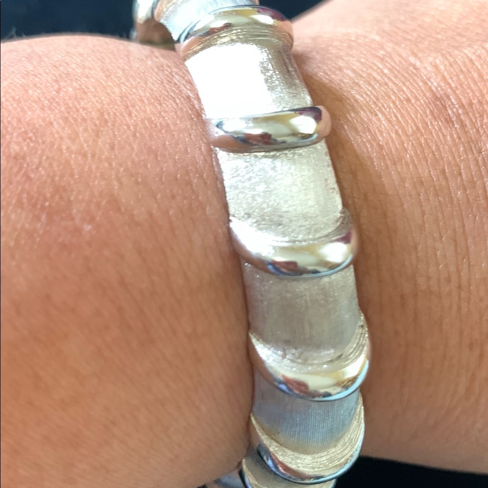 Monet Silver Bangle Bracelet